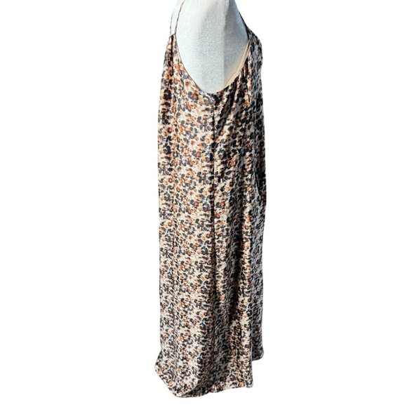 Nicole Miller New York Womens  M Animal Print Maxi Dress With Built-In Bra Brown - Picture 7 of 14